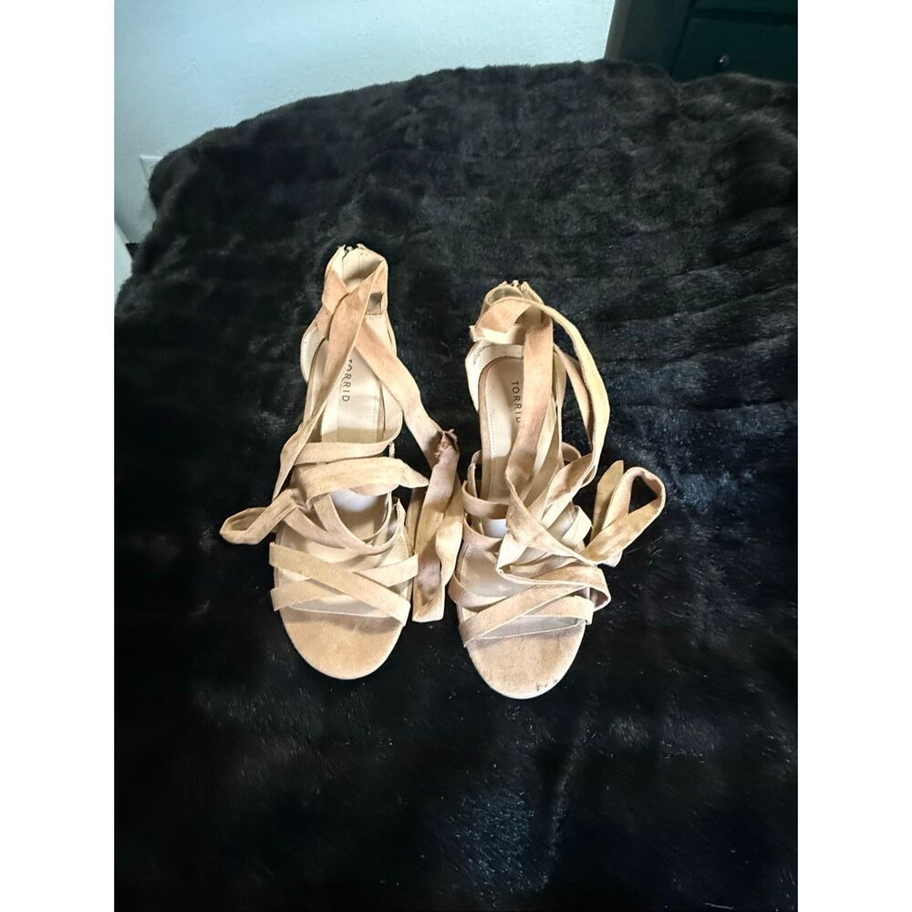 TORRID Thick Strappy Wrap High Heel Sandals, Sz 12 WW gladiator